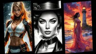 Ethereal femininity in three portraits | ai art cinematic showcase