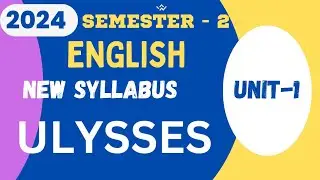 2024 degree English unit 1 Ulysses meanings