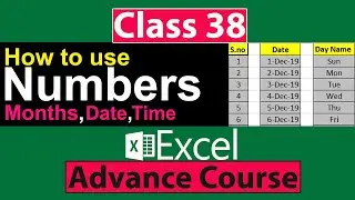 How To Fill Months, Days, Date, Time & Numbers By Autofill Function In MS Excel  - Class No 38