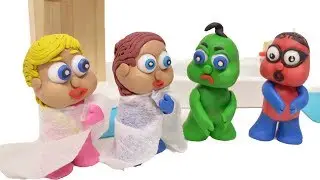 Green Baby - Episode 49 - Red Baby Wash Trouble In Bath - Stop Motion Cartoon For Kids