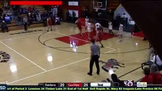 Gregory's Daniel Mitchell throws down dunk on alley-oop inbound play vs. Lyman