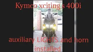 #kymcoxcitings400i #auxillarylightsandhorninstallation #minidriving #lazergun #piaahorn #rmbracket