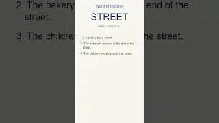 &ldquo;street&rdquo; Meaning +3 Examples | Improve Your English Fast! 🚀📚 #vocabulary #learnenglish #shorts