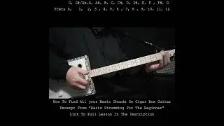 How To Find All The Basic Chords On the 3 String #cigarboxguitar  #shorts #lesson
