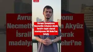 Avrupa Şampiyonu Necmettin Erbakan Aky&uuml;z İsrail'e tepki olarak madalyasını Nil Nehri'ne attı #shorts