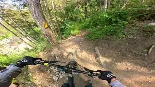 Session a l'Evo Bike Park, Whip it, Slate Line, Original Gangsta et Savage Train