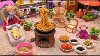 Miniature Masala  Maggy Noodles Recipe 🍜 Indian R Village Mini Cooking | Tiny Foodkey