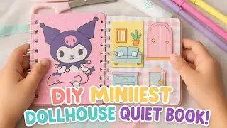 Diy miniest doll house quiet book ! #fyp #cute #funny #vintage