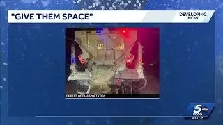 ODOT snowplow driver hit during winter weather on I-40