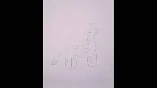 How to draw a cute giraffe 🦒 drawing/ simple giraffe drawing/ step by step tutorial