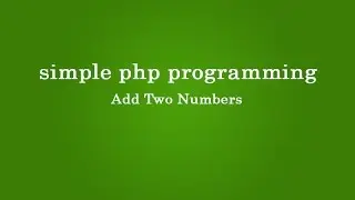 simple php script for programming beginners.