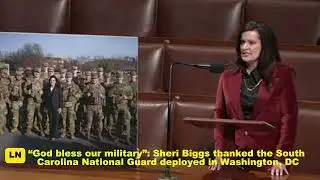 Шери Биггс поблагодарила Национальную гвардию Южной Каролины, дислоцированную в Вашингтоне.