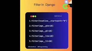 filter  method in django ( ORM ) |  #python #pythonlearning  #lambda #pythontricks #education