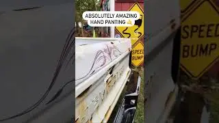 Absolutely amazing hand lettering! #s10 #pinstripe #pinstriper #vintage #s10 #handlettering #artist