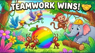 Teamwork Makes the Dream Work 🐜🐦 | Animal Cartoon Moral Story for Kids