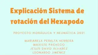explicaci&oacute;n del sistema de rotaci&oacute;n de un hex&aacute;podo