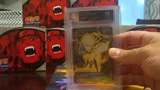 Naruto TCG cards with boxes, packs and Beckett slabbed Super Rares