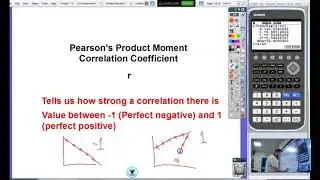 Bivariate Data Casio fx-CG50 - Pearson's Product Moment Correlation Coefficient and Regression