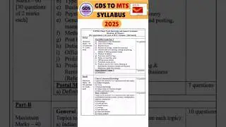 gds to mts syllabus 2025 #gds