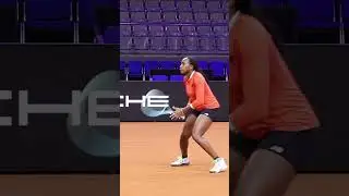 Nice shot, Coco 😮‍💨 #tennis #sports #athlete #porsche #porschetennis