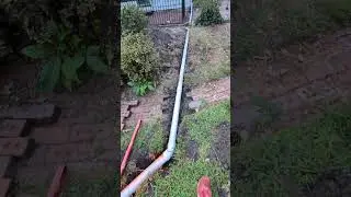 Gutter downspout drainage upgrade