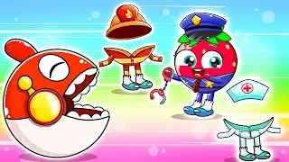 Learn Colors with Occupations Song | Firegirl, DoctorGirl, PoliceGirl | YUM YUM - Funny Kids Songs