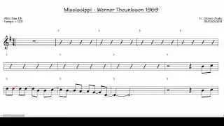 Mississippi - Werner Theunissen 1969 (Alto Sax Eb) [Sheet music]