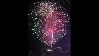 Fire Works at the port of Miami....