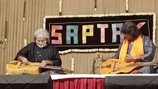 Soothing mohan Veena Vishwa Mohan Bhatt Salil Bhatt #saptak #music #classicalmusic #tabla