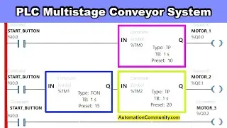 PLC Training Problems: Multistage Conveyor System