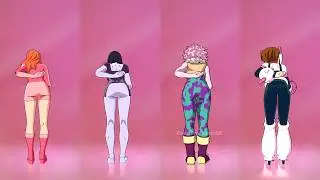 Fortnite Malamente Emote With Ruby Atom Eve Dupli Kate Mina Ashido Ochaco Thicc 🍑😜😍 Who Won ?