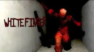 (Not for kids) white finger horror game running right into the monster