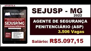 Apostila Concurso  SEJUSP MG em PDF   Agente de Seguran&ccedil;a Penitenci&aacute;rio ASP 2022