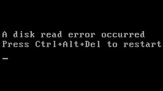 A disk read error occurred