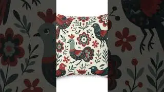 Bohemian Folk Design Pillow for Nature Lovers