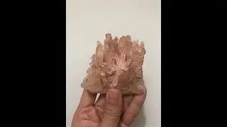 Pink Lithium Quartz Raw Crystals Cluster