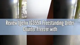 Review Igenix IG355X Freestanding Under Counter Freezer with 4 Large Drawers, Reversible Door, 91 Li
