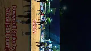 Powerfull Spike by Vishal🔥 {Raki Team player}75000 final match #volleyball #volleyballplayer #volley