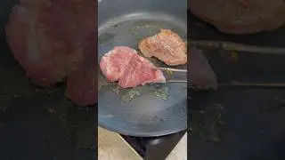 Pan Frying Pork Steak #asmr