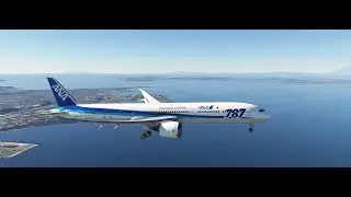 atterrissage a l'a&eacute;roport de Tokyo haneda avec un b787-10 ANA