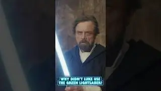 Why didn't Luke use his green lightsaber in his Force projection?