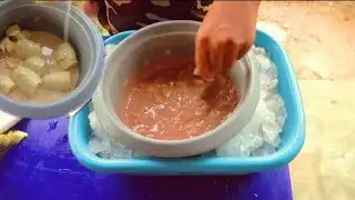 How to make ice cream with saline ice
