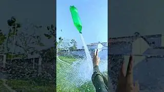 Water bottle Rocket 🚀 #shorts #short #rocket #bottlerocket #experiment #t2m #Plasticbottle #water