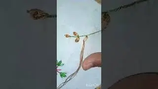 So Satisfying Border Line Embroidery 😌 hand embroidery design #shorts #trending #viral