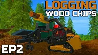 FARMING SIMULATOR 2017 | LOGGING | HAULING WOOD CHIPS AWAY | JCB