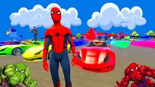 الرجل العنكبوت انقاذ باتمان  Spider-Man Rescue batman vs iron man vs venom funny GTA 5 superhero 241