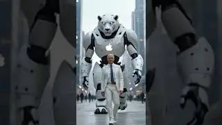 TIM COOK & APPLE&rsquo;S ROBOTIC LION in Futuristic CGI Showcase
