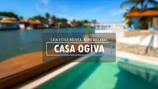 Casa Estilo Rústica - Canal Navegável - Ogiva - Cabo Frio, RJ