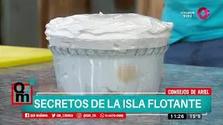 Receta dulce: Isla flotante con sambayón y frutas flambeadas