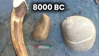 The Antler Perforated Baton, Hand Axe, And Stone Age Antler Hammer (School Project)